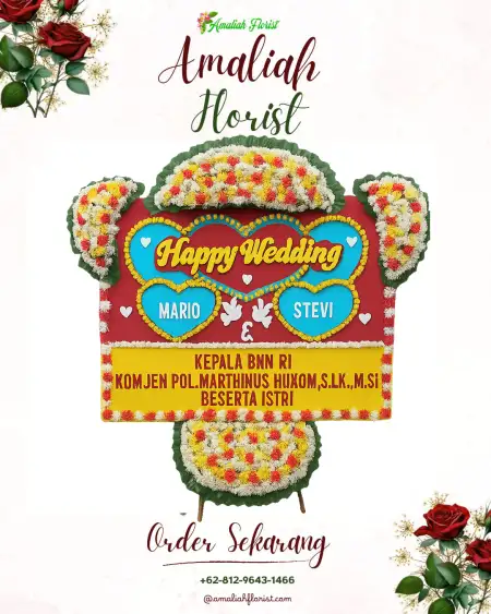 Papan Bunga Pernikahan Brambang Darussalam